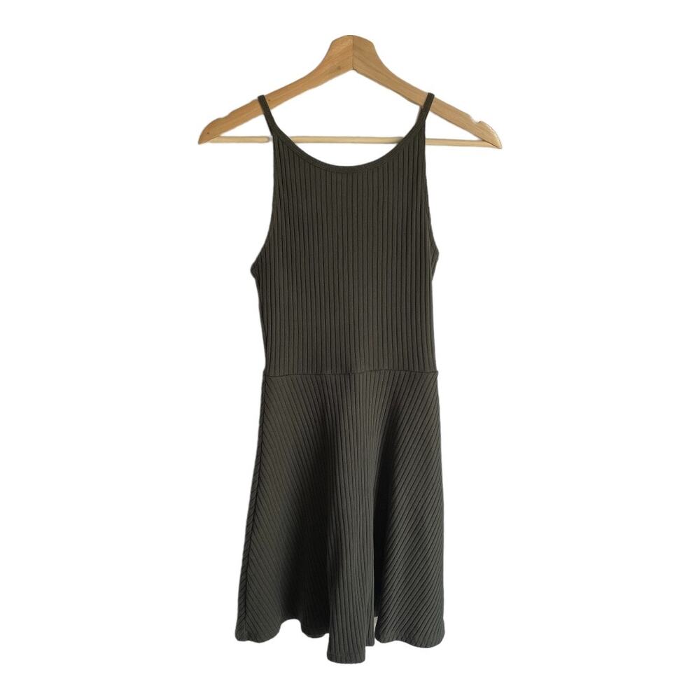 Top Shop Rib Knit Tank Dress Gray SZ 2